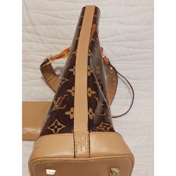 Louis Vuitton M92501 LV Cabas Ambre Brown Monogram Vinyl Tote Bag Purse w/Pouch - Picture 4 of 13